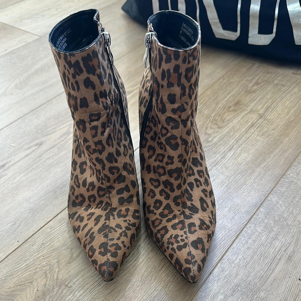 Leopard Print Ankle Boots